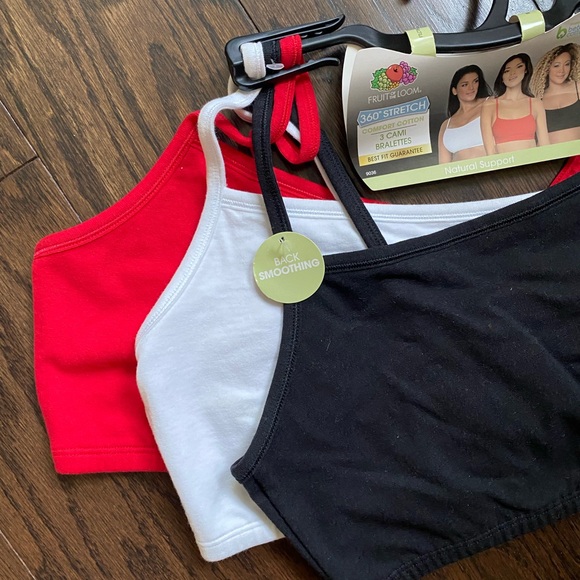 🏷️ NWT Fruit of the Loom Cami Bra 3-Pack - Picture 8 of 10